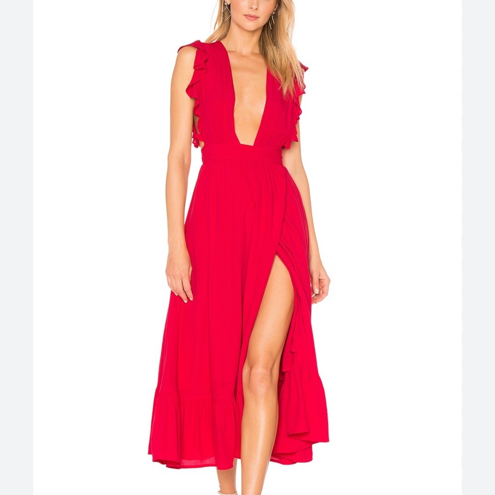 REVOLVE majorelle mistwood dress in red size small